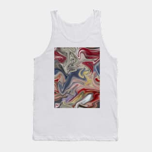 Colorful Silk Marble - Digital Liquid Paint Tank Top